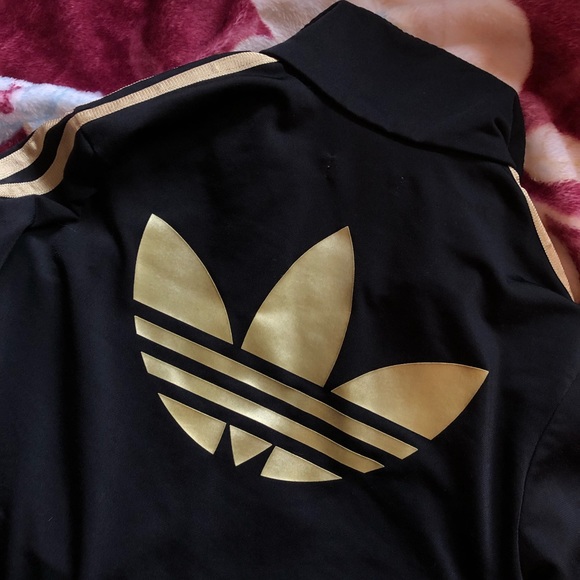 Adidas gold and black zip up - Picture 5 of 5
